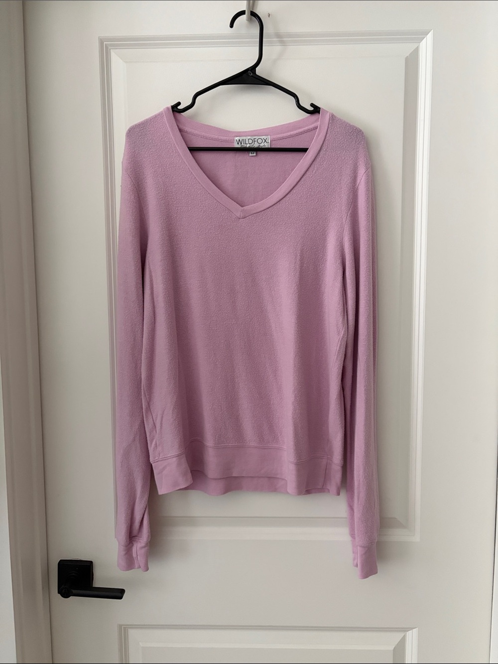 Wildfox Lilac V-Neck Pullover Sweater